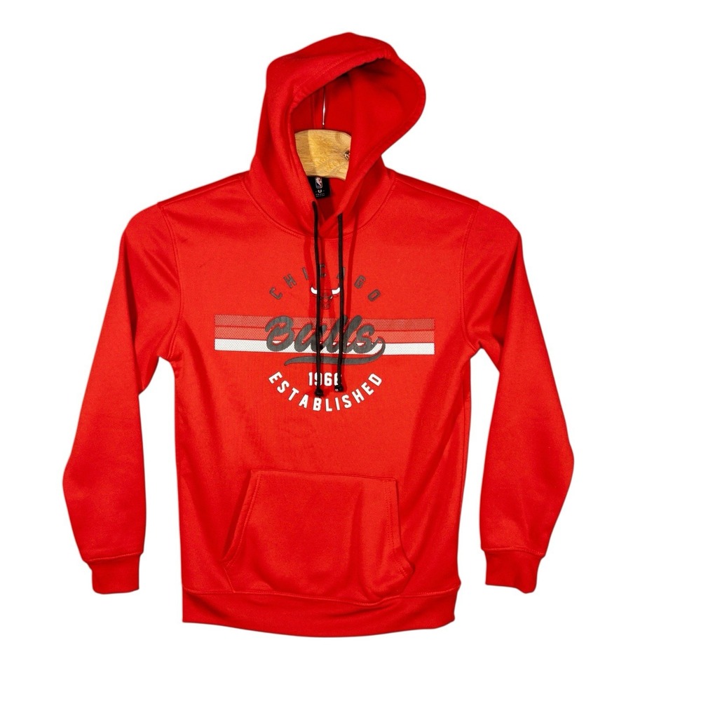 NBA UNK Chicago Bulls Hoodie Mens‎ Small Red Fleece Activewear